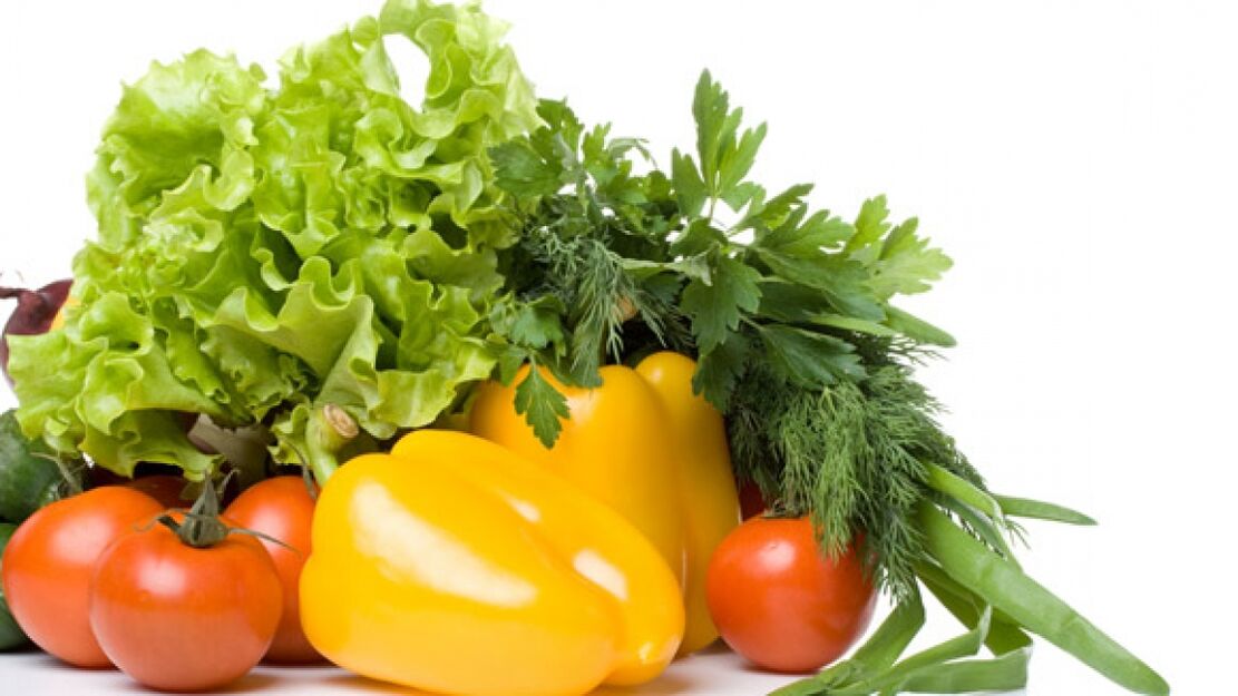 vegetables during the treatment of prostatitis